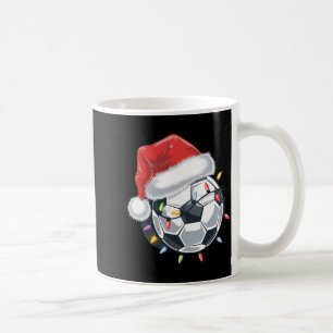 Taza De Café Balón de fútbol de Santa Deportes Navidad Jugador