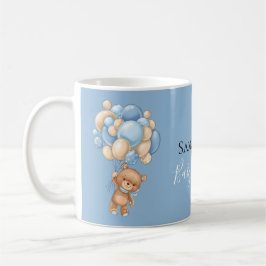 Taza De Café Balón de oso de Teddy Azul