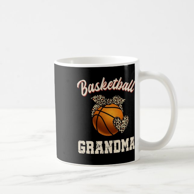 Taza De Café Baloncestista Abuela Leopard Baloncestista (Derecha)