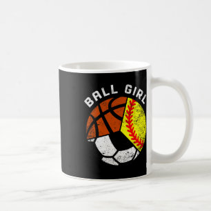 Taza De Café Baloncestista Chica Fun Softball Baloncestista Bal