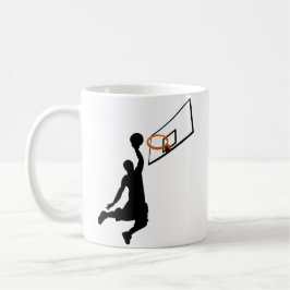 Taza De Café Baloncestista Silhouette Slam Dunk