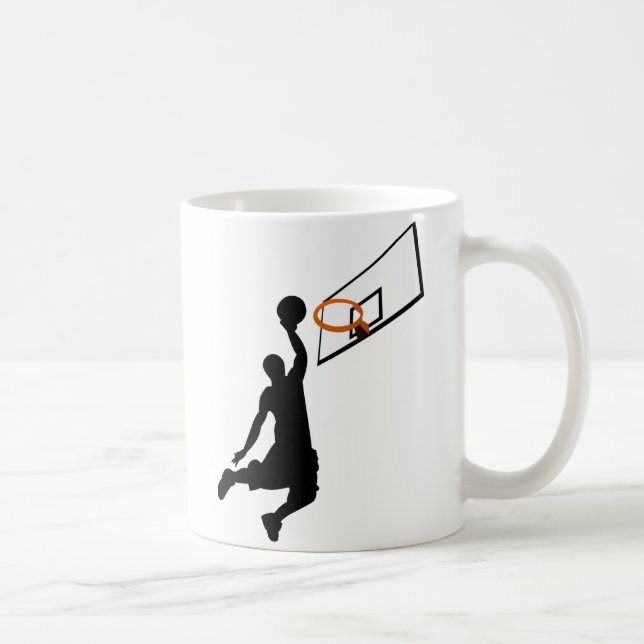 Taza De Café Baloncestista Silhouette Slam Dunk (Derecha)