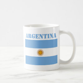 Taza De Café Baloncestistas de la bandera argentina