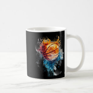 Taza De Café Baloncesto acuarela colorido dibujo Baloncesto