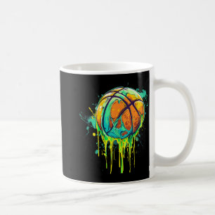 Taza De Café Baloncesto acuarela Dibujo Artesanía Baloncesto P