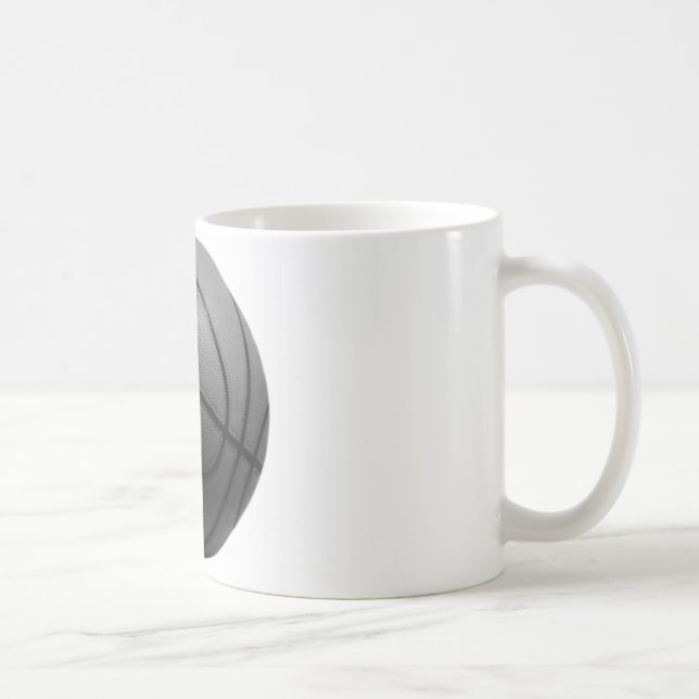 Taza De Café Baloncesto blanco y negro (Derecha)
