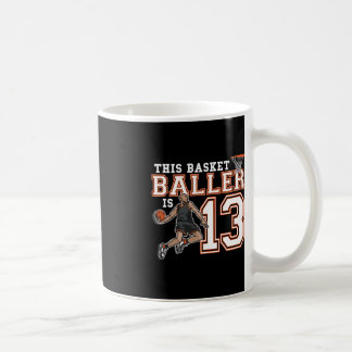 Taza De Café Baloncesto de 13 años Jugador del partido de cumpl