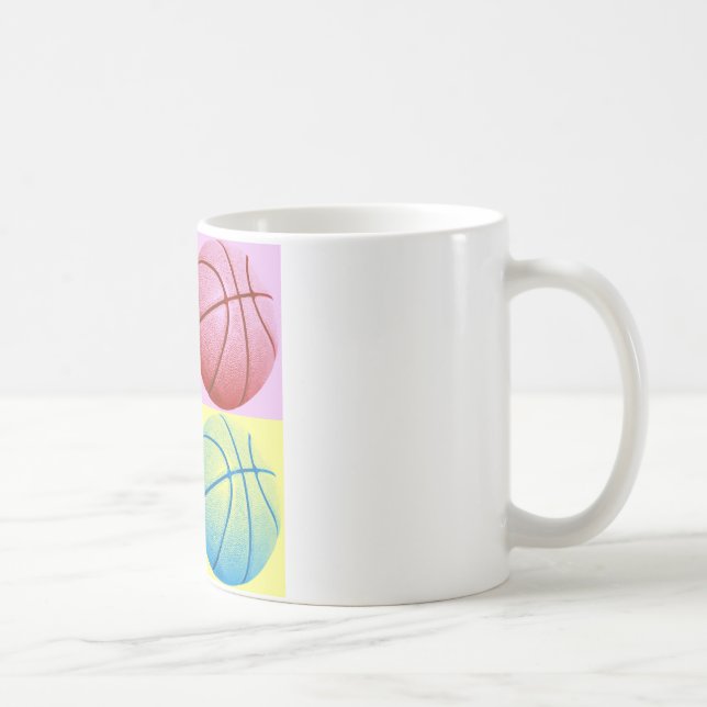 Taza De Café Baloncesto de arte pop (Derecha)