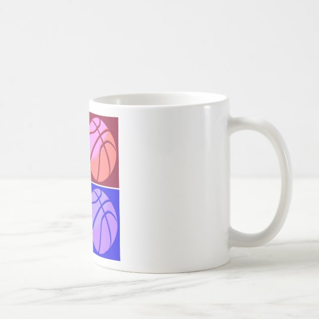 Taza De Café Baloncesto de arte pop (Derecha)
