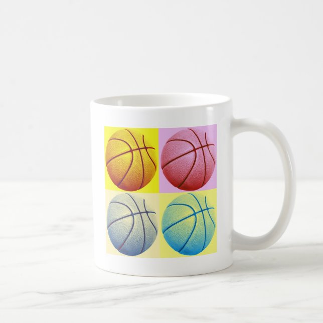 Taza De Café Baloncesto de arte pop (Derecha)