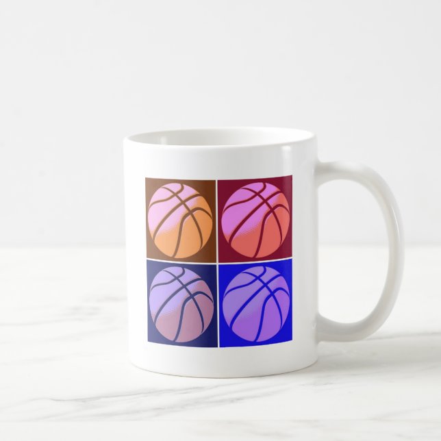 Taza De Café Baloncesto de arte pop (Derecha)