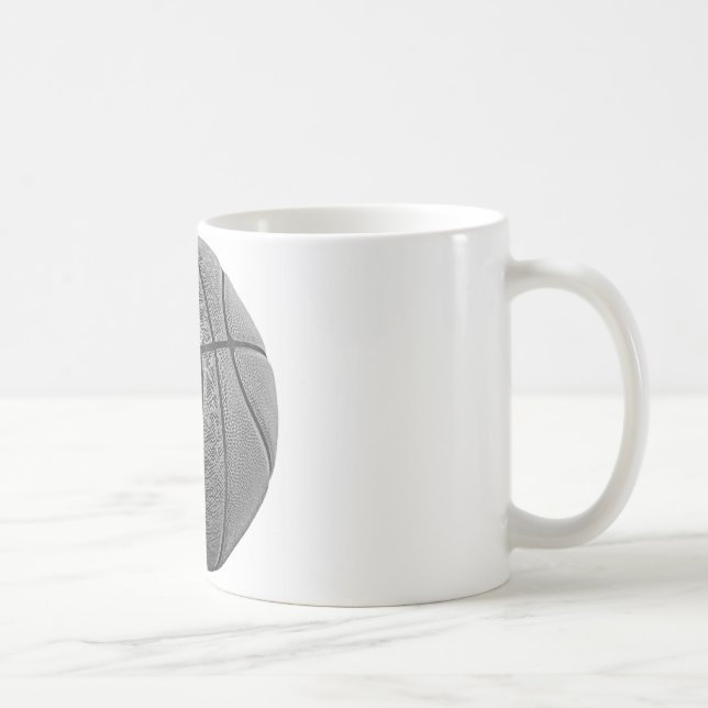 Taza De Café Baloncesto de escala de grises (Derecha)