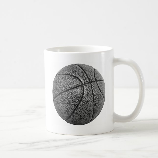 Taza De Café Baloncesto de escala de grises (Derecha)