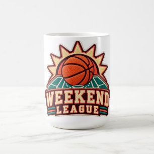 Taza De Café Baloncesto de la Liga de Fin de Semana Varsity