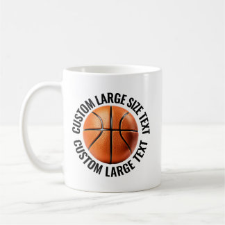 Taza De Café Baloncesto de Texto Personalizado Grande 325 ml Pe