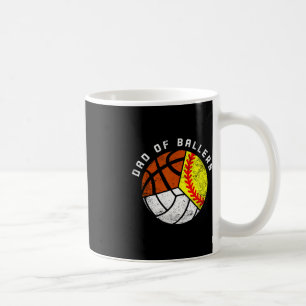 Taza De Café Baloncesto De Voleibol De Papá De Los Ballers