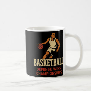 Taza De Café Baloncesto - Defensa gana Campeonato de Baloncesto