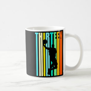 Taza De Café Baloncesto femenino cumpleaños 13 años chico mascu