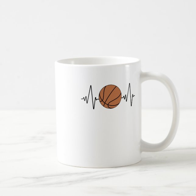 Taza De Café Baloncesto Heartbeat (Derecha)