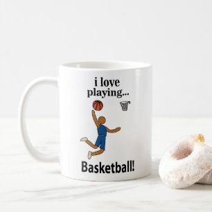 Taza De Café Baloncesto Me encanta jugar baloncesto