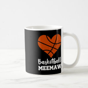 Taza De Café Baloncesto Meemaw Fun Baloncesto Heart Grandma Mee
