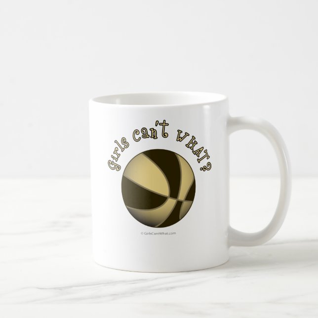 Taza De Café Baloncesto - Negro/Oro (Derecha)