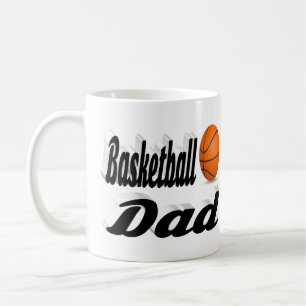 Taza De Café Baloncesto Papá mitad texto Café Mug