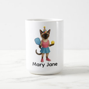 Taza De Café Baloncesto para los amantes del gato siamés