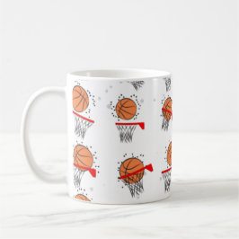Taza De Café Baloncesto - Patrón de bolas y aros