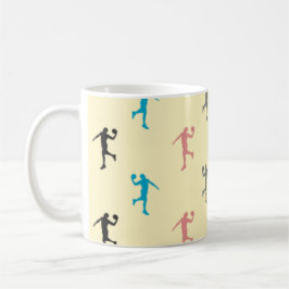 Taza De Café Baloncesto - Patrón de jugador colorido