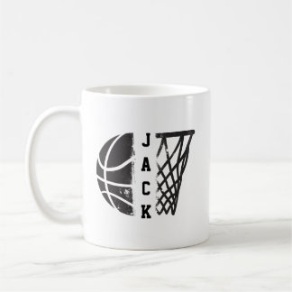 Taza De Café Baloncesto personalizado con tu nombre o equipo