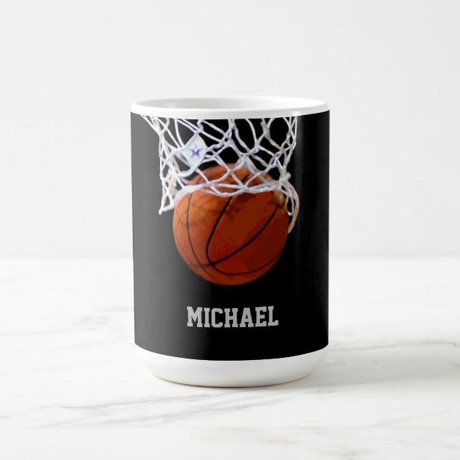 Taza De Café Baloncesto Su Nombre (Centro)
