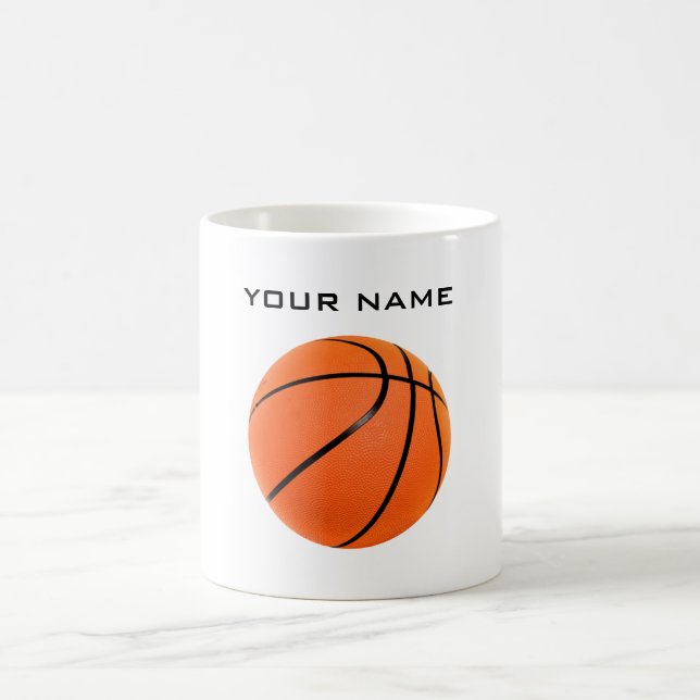 Taza De Café Baloncesto Su Nombre (Centro)