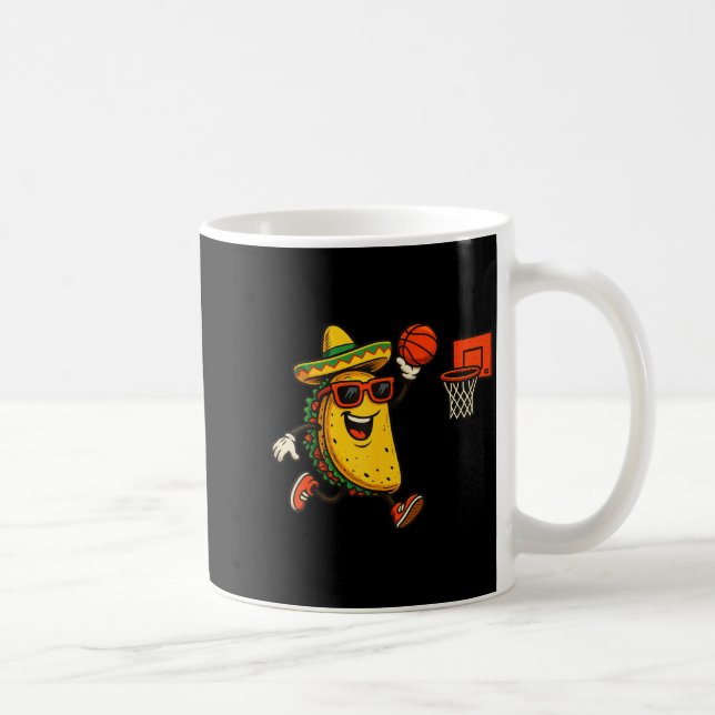 Taza De Café Baloncesto taco cinco de mayo  (Derecha)