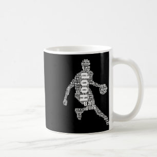 Taza De Café Baloncesto Word Cloud Básquetbol Deportes Fan Boys