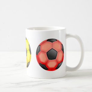Taza De Café Balones de fútbol coloridos