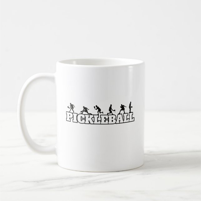 Taza De Café Balonmano Palabra Jugador Silhouettes Acción depor (Izquierda)