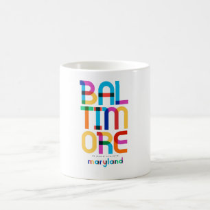 Taza De Café Baltimore Maryland Mid Century, Pop Art,