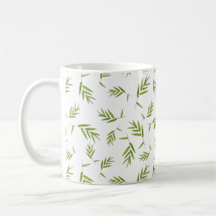 Taza De Café Bambú deja toss - Café blanco Mug