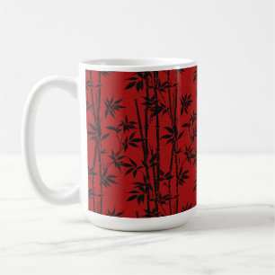 Taza De Café Bambú rojo y negro