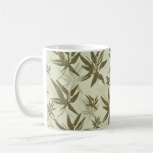 Taza De Café Bambú sobre las ovejas beiges - patrón de superfic