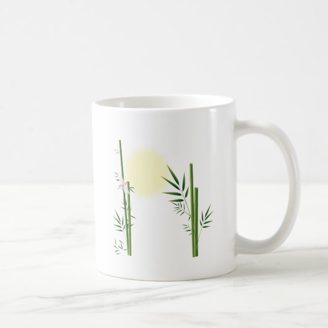 Taza De Café Bambú y libélula (Derecha)
