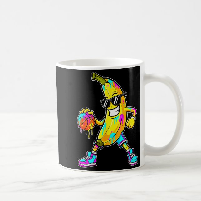 Taza De Café Banana Funny Basketball Drip Kids Youth Boys Girls (Derecha)