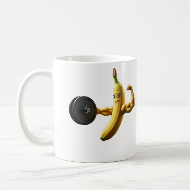 Taza De Café banana graciosa en el poder (Izquierda)