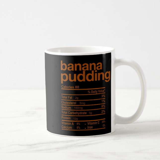 Taza De Café Banana Pudding Nutrition Facts Funny Thanksgiving  (Derecha)
