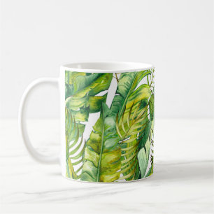 Taza De Café Banana tropical deja patrón acuático