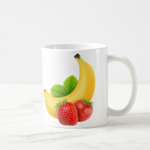 Taza De Café Banana y fresas