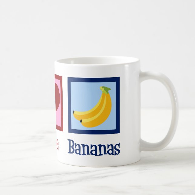 Taza De Café Bananas de amor por la paz (Derecha)