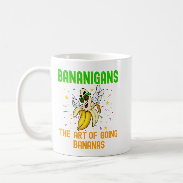 Taza De Café Bananganes se vuelven bananos, divertida banana Gu (Izquierda)