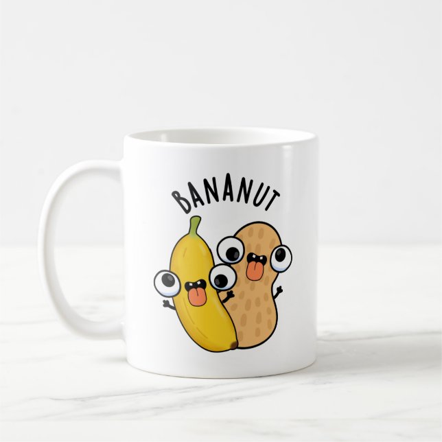 Taza De Café Bananus Funny Fruit Banana Pun (Izquierda)